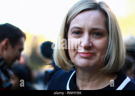 Amber Rudd in Westminster, London, UK on 12th December 2018. Conservative Party MPS. British politicians. UK Politics. Secretary of State for works and pensions. Government Ministers. Hastings and Rye constituency MP. Home secretary from July 2016 to April 2018. Famous politicians. Russell Moore portfolio page. Stock Photo