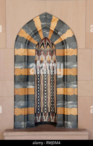 Alcoves with Islamic designs, Grand Mosque, Muscat, Oman Stock Photo