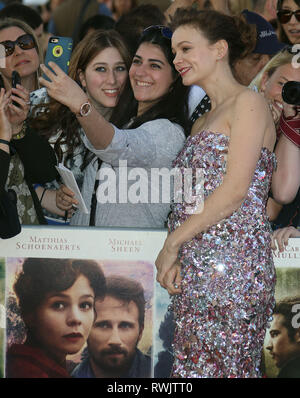 Apr 15, 2015 - London, England, UK - Far From the Madding Crowd World Premiere, BFI Southbank - Red Carpet Arrivals Photo Shows: Carey Mulligan Stock Photo