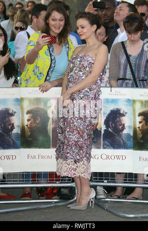 Apr 15, 2015 - London, England, UK - Far From the Madding Crowd World Premiere, BFI Southbank - Red Carpet Arrivals Photo Shows: Carey Mulligan Stock Photo