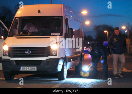 REGISTRATION PIXELATED BY THE PA PICTURE DESK A car being pulled from ...