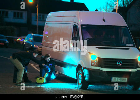 REGISTRATION PIXELATED BY THE PA PICTURE DESK A car being pulled from ...