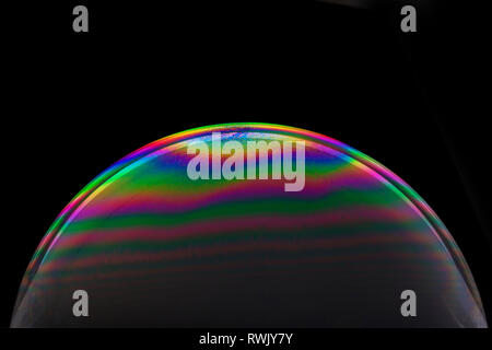 Close up of soap bubbles on black background Stock Photo