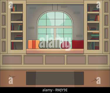 interior architecture room design color icon vector illustration Stock ...