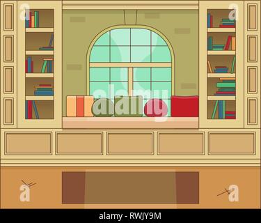 Living room interior vector design Stock Vector
