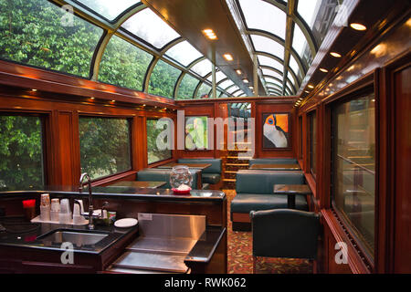 Panorama Car of the Panama Canal Railway Stock Photo