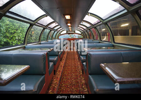 Panorama Car of the Panama Canal Railway Stock Photo