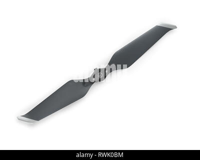 Drone removable propeller isolated on white, clipping path included Stock Photo