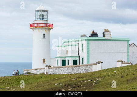 Lighthouse on Arranmore Island; County Donegal, Ireland Stock Photo