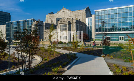 Irving K. Barber Library on the campus of the University of British Columbia; Vancouver, British Columbia, Canada Stock Photo