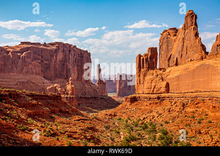 Park Avenue Trailhead view in Arches National Park, Moab, Utah Stock Photo