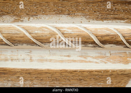 Decorative wooden ornament close up Stock Photo