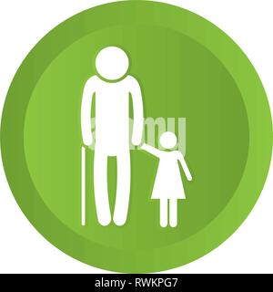 family pictogram cartoon Stock Vector