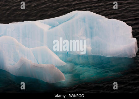 Ice floes, Erik Eriksenstretet strait separating Kong Karls Land from Nordaustlandet, Svalbard Islands, Norway Stock Photo