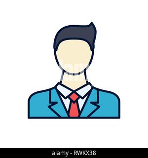 Businessman Filled Related Vector Icon Stock Vector