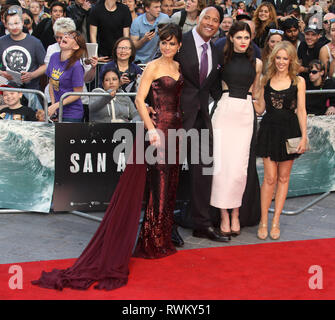 May 21, 2015 - London, England, UK - San Andreas World Premiere, Odeon Leicester Square - Red Carpet Arrivals Photo Shows: (From Left to Right) Carla  Stock Photo