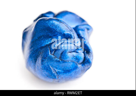 blue ball of Silly Putty magic clay, isolated Stock Photo