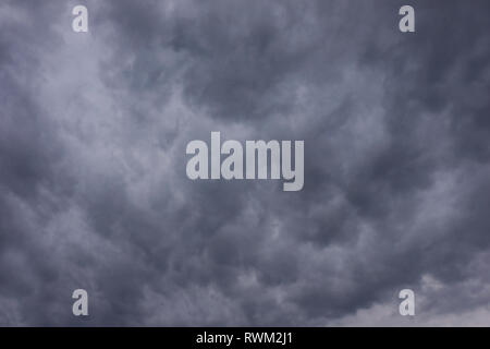 dramatic sky with nimbostratus clouds Stock Photo