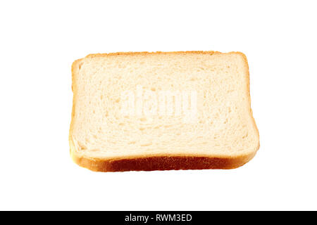 Slice of toast bread on white background Stock Photo