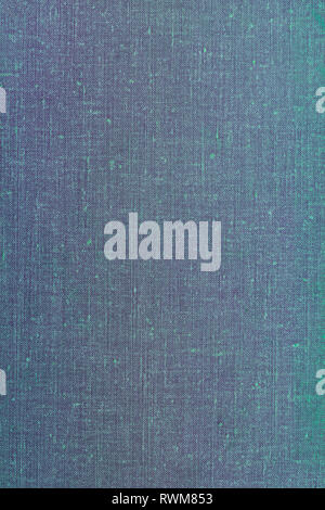 A vintage cloth book cover with a blue screen pattern and grunge background textures. Stock Photo