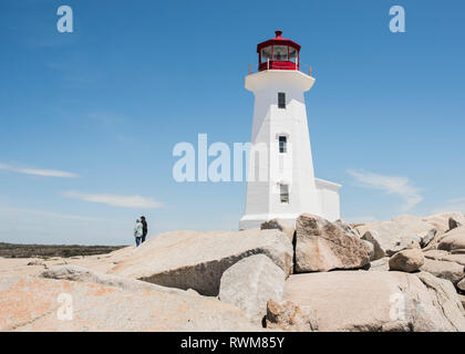 Peggy's Point Lighthouse, Peggy's Cove, Nova Scotia, Canada Stock Photo