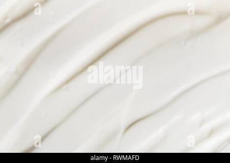 Sour cream texture top view Stock Photo