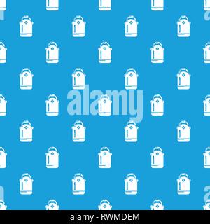 Backpack schoolgirl pattern vector seamless blue Stock Vector