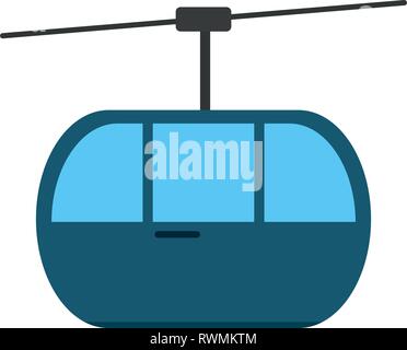 cableway cabin symbol isolated Stock Vector