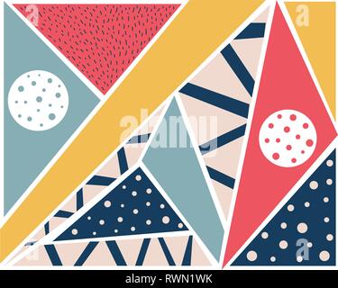 colorful bright summer geometric abstract pattern background Stock Vector
