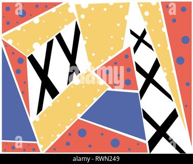 geometric abstract background colored shapes details patterns Stock Vector