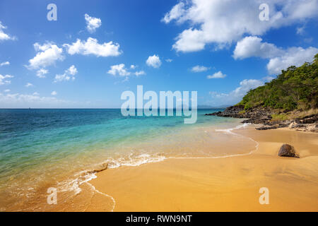 Exotic Beach in Martinique, Caribbean. Pointe Borgnese Natural Site Stock Photo