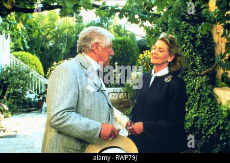 USTINOV,BACALL, APPOINTMENT WITH DEATH, 1988 Stock Photo