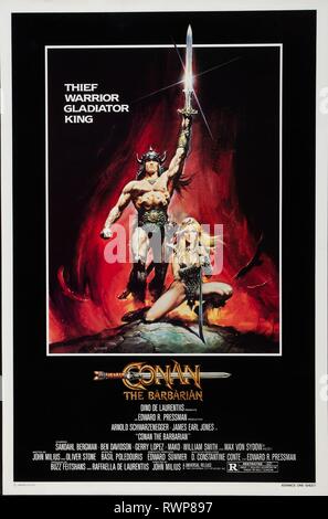 SCHWARZENEGGER,POSTER, CONAN THE BARBARIAN, 1982 Stock Photo