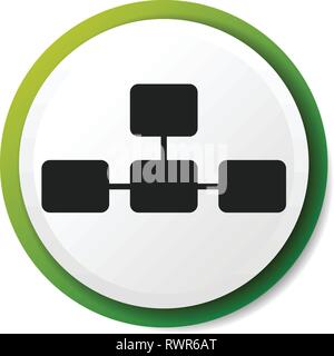Topological, hierarchical diagram icon, Multilevel chart, graph Stock Vector
