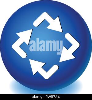 Circular arrows icon, Rotating arrows. Clockwise arrows Stock Vector