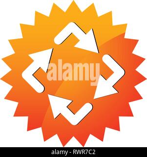 Circular arrows icon, Rotating arrows. Clockwise arrows Stock Vector