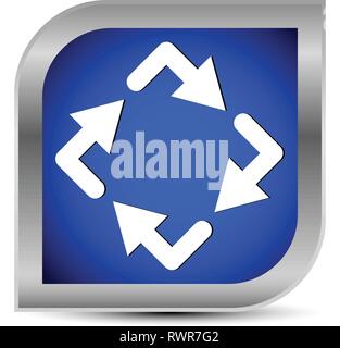 Circular arrows icon, Rotating arrows. Clockwise arrows Stock Vector