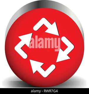 Circular arrows icon, Rotating arrows. Clockwise arrows Stock Vector