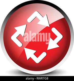 Circular arrows icon, Rotating arrows. Clockwise arrows Stock Vector