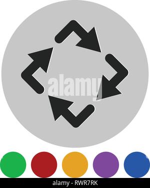 Circular arrows icon, Rotating arrows. Clockwise arrows Stock Vector