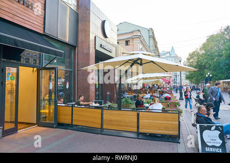MOSCOW, RUSSIA - CIRCA OCTOBER, 2018: Starbucks coffee shop in Moscow Stock Photo