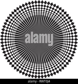 clock dial like black diamond on transparent background arabesque design Stock Vector