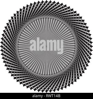 plate like black diamond on transparent background arabesque design Stock Vector