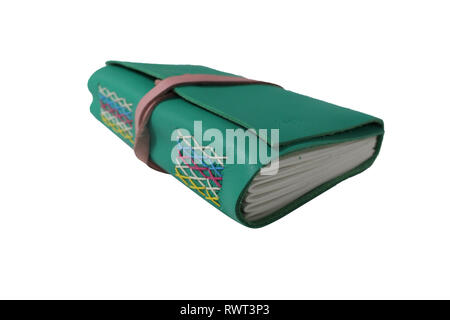 Diary on white background Stock Photo