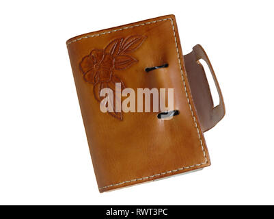 Diary on white background Stock Photo