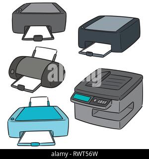 vector set of printer Stock Vector