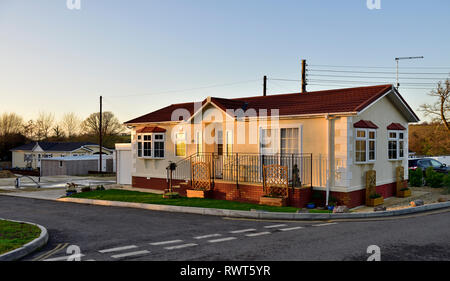 Prefabricated manufactured house in Pathfinder Village, Devon Stock Photo