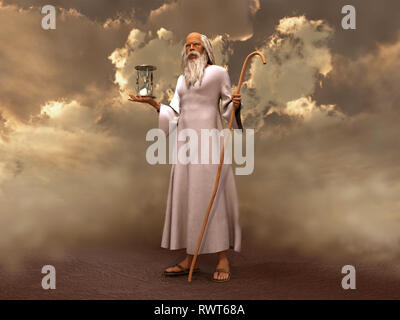 Symbolic representation of the father time Stock Photo