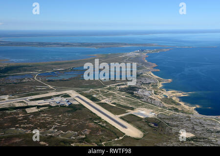 aerial, airport, Churchill, Manitoba, Canada Stock Photo