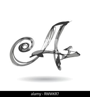 Abstract letter A logo design template. black and white creative sign. Vector icon. Stock Vector